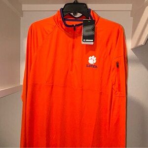 🐯🏟️ Clemson University Tigers 3/4 Zip Polyester Long Sleeve Shirt 🏟️🐯